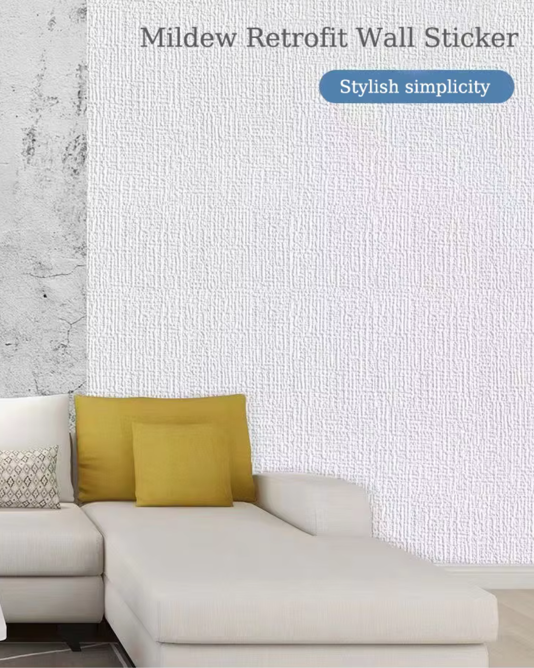Self-Adhesive PVC Wallpaper | 3D Foam Linen Design – Waterproof & Easy to Install (50cm x 10m) |HomeHato