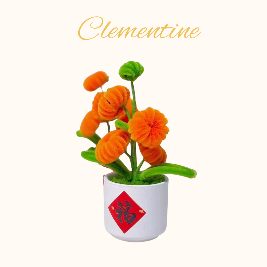 New Year Twister|DIY Material Pack|Small Orange Potted Plant