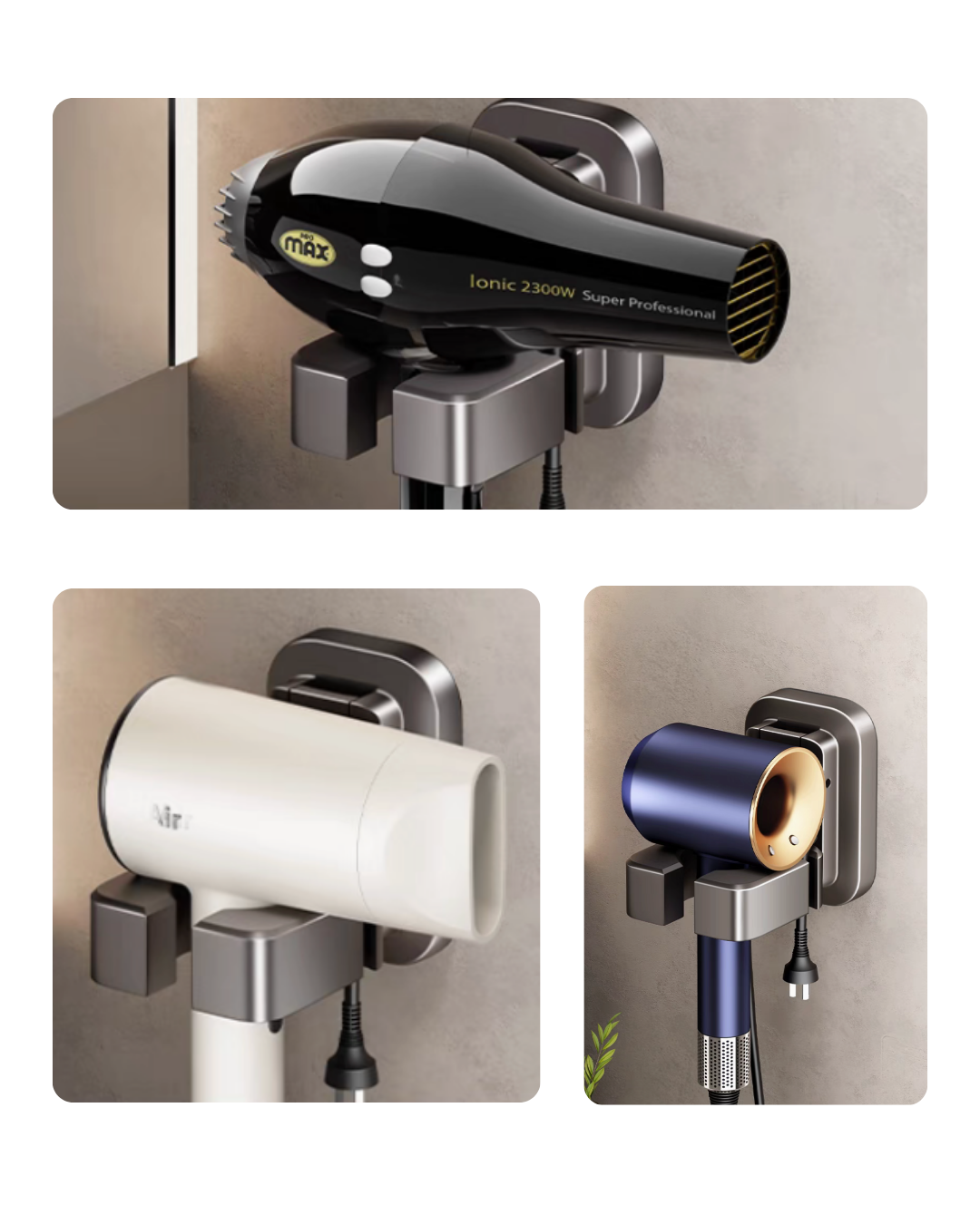 Hair Dryer Holder Wall Mount |HomeHato