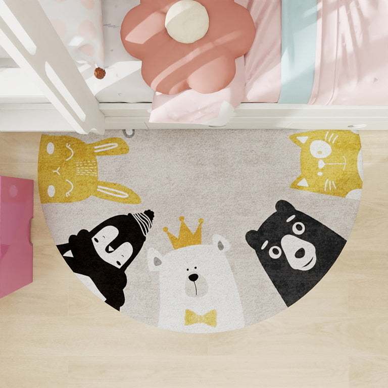 Adorable Animal Circle Rug |HomeHato