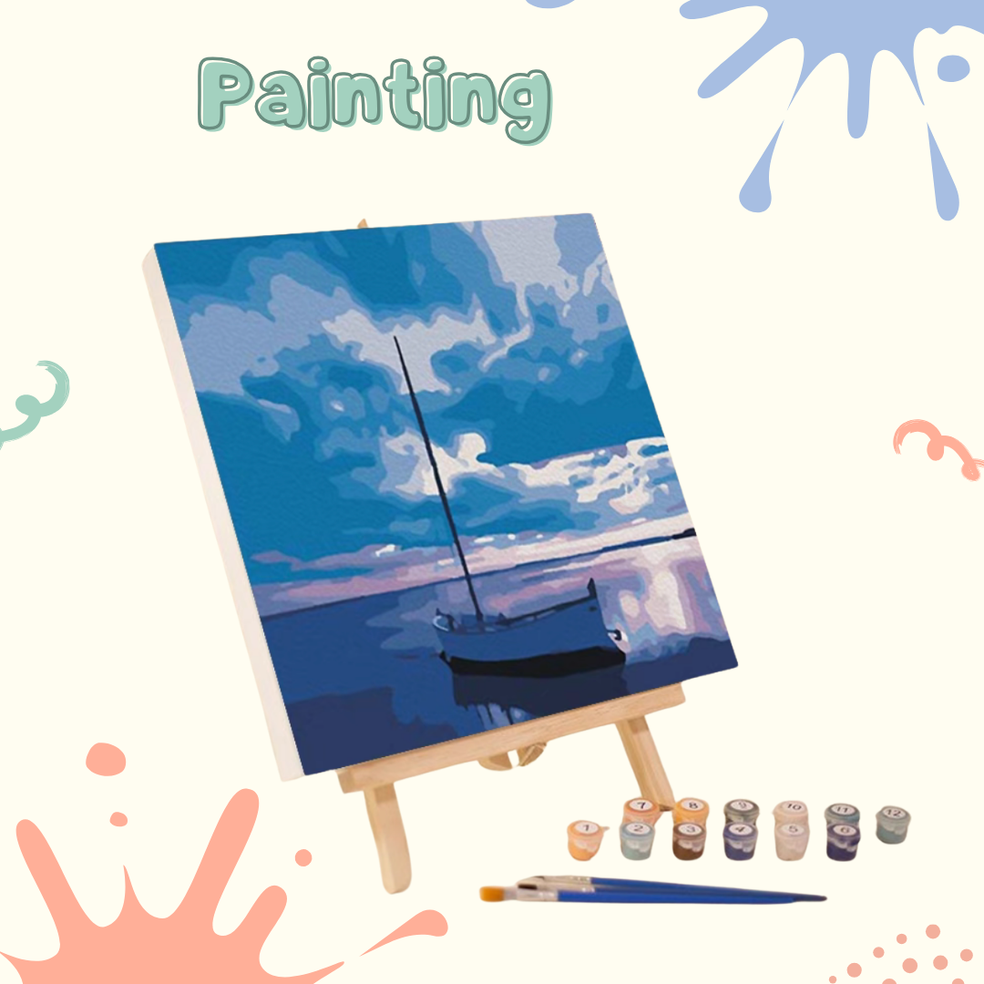 Beach Shell Painting DIY Material Kit | Purple