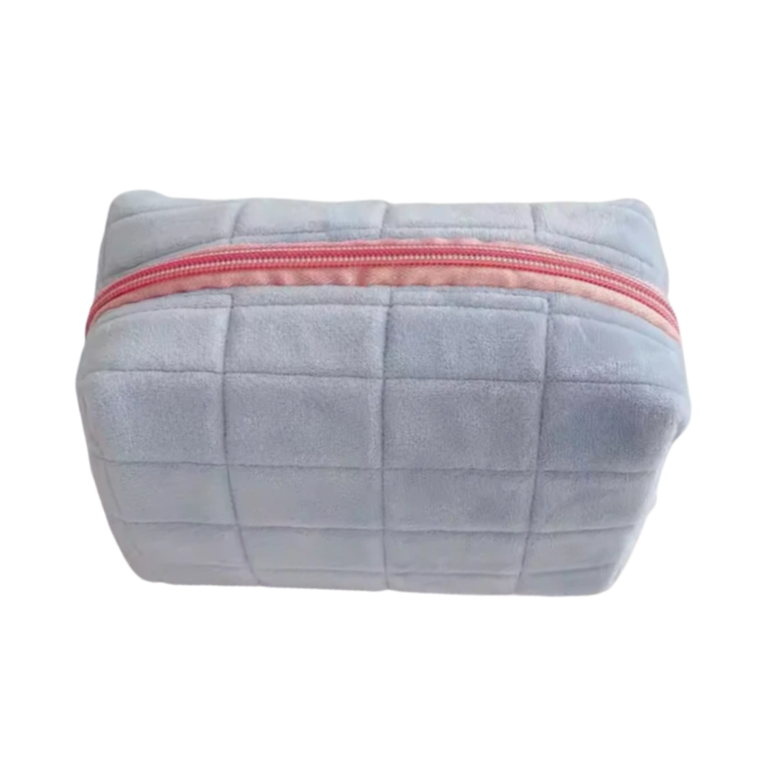 Soft Plush Makeup Bag for Women | Large Capacity Travel Cosmetic Organiser |HomeHato