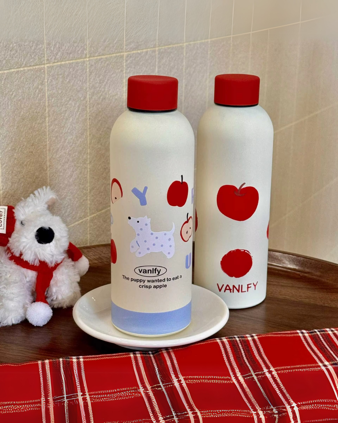 Cute Dog Small Mouth Vacuum Bottle 500ml |HomeHato