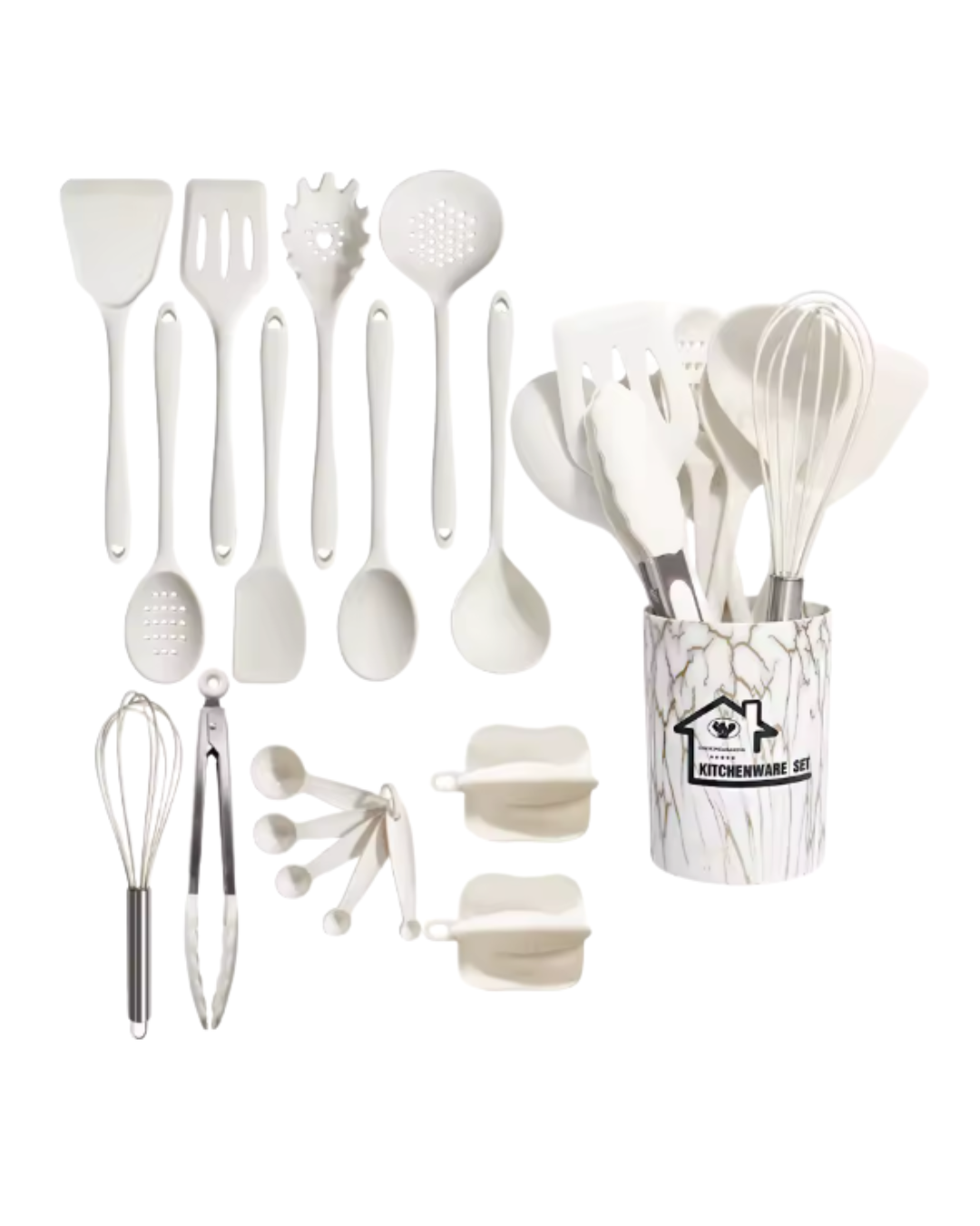Silicone Kitchen Utensil Set | 18Pcs Food Grade Cooking Tools |HomeHato