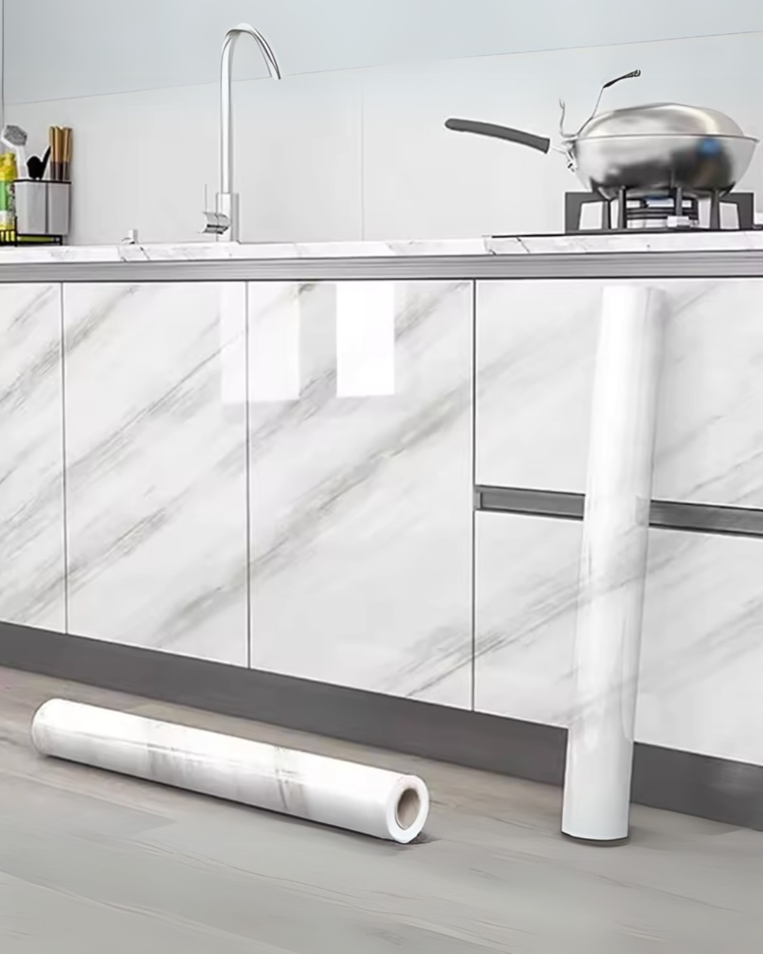 Marble Self-Adhesive Wallpaper | Waterproof PVC Contact Paper for Kitchen, Bathroom & Cabinets |HomeHato