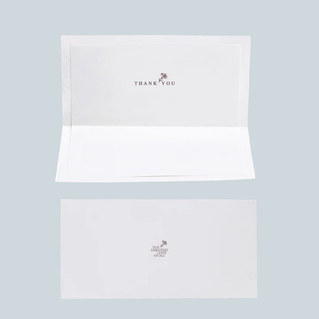 Best Wishes卡(玫瑰金屬片)|銀色