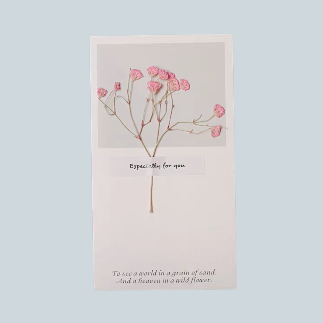 Dried flower card