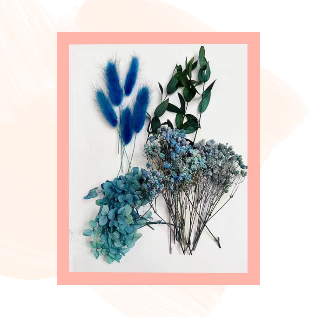 Hot selling preserved flower material package | dark blue