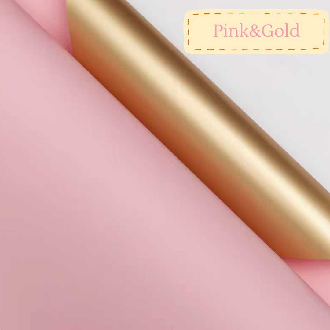 Flower wrapping paper | Pink & Gold