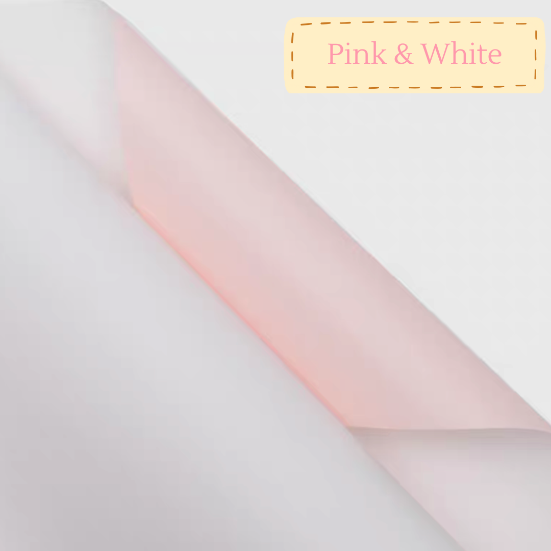 Flower wrapping paper | Pink & White