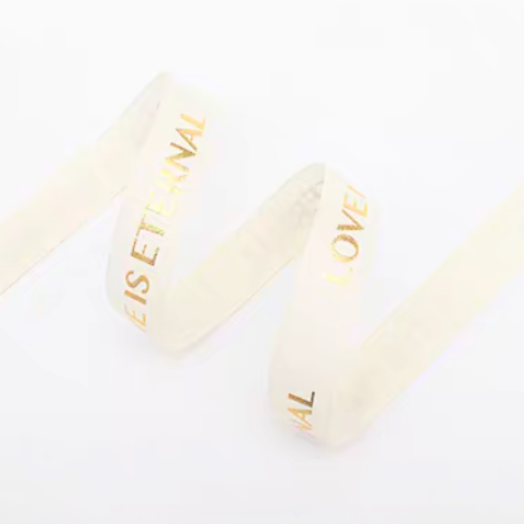 Flower packaging gold-stamping ribbon | gold-stamping ribbon