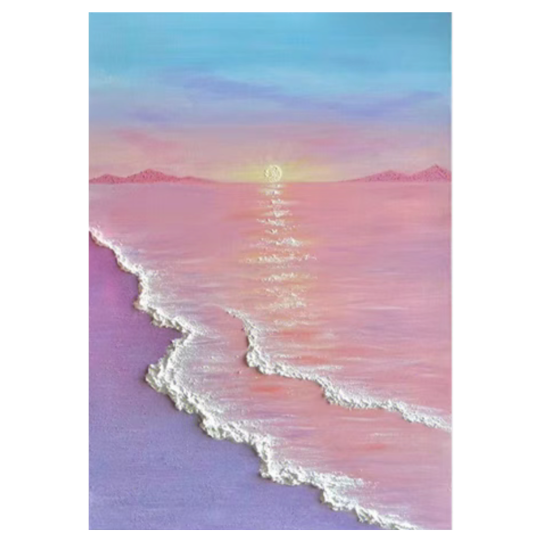 Quartz sand texture painting DIY material package | beach waves