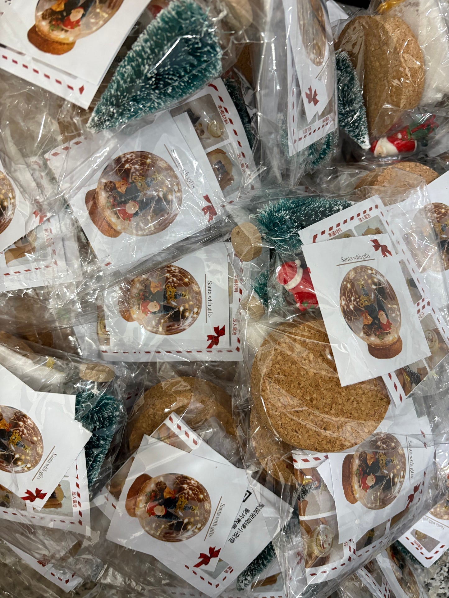 聖誕玻璃球小夜燈DIY材料包|Santa with gifts