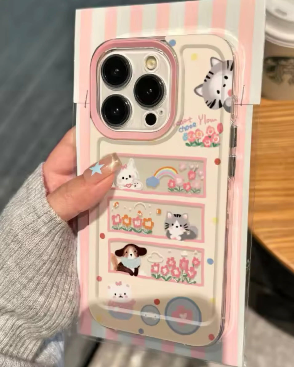 Cute Flower Cat Clear Phone Case- Iphone 16 Pro Max Case 12 11 13 14 15 Pro 12Mini 7 8 15 Plus XSMax XR X Soft Clear Shockproof Cover |HomeHato