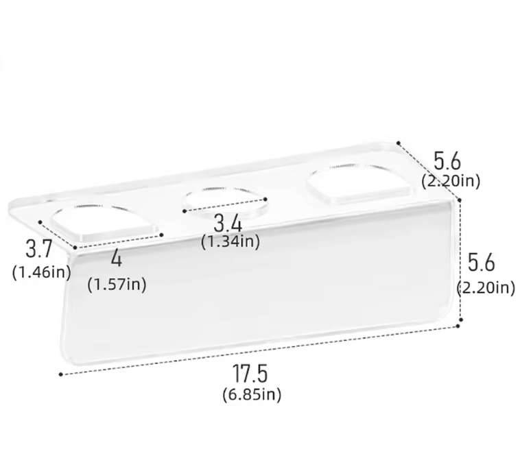 Clear Acrylic Hair Tool Caddy - Wall-Mounted Bathroom Organiser |HomeHato
