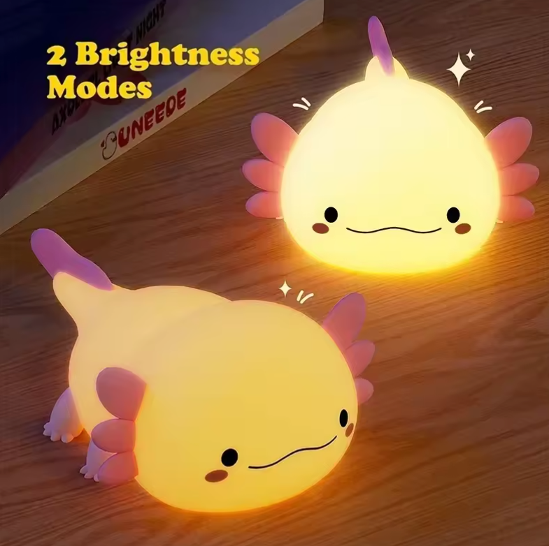 Axolotl Silicone Night Light - USB Rechargeable Touch Lamp for Children |HomeHato