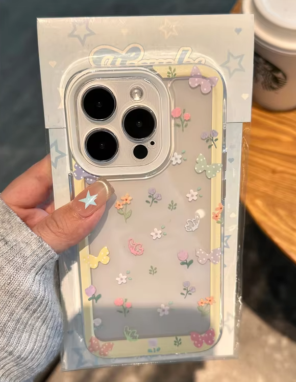 Blue Butterfly Clear Phone Case | Soft Shockproof Cover for iPhone 15 16 ProMax 12 11 13 14 Pro 7 8 16 Plus Mini XSmax XR |HomeHato