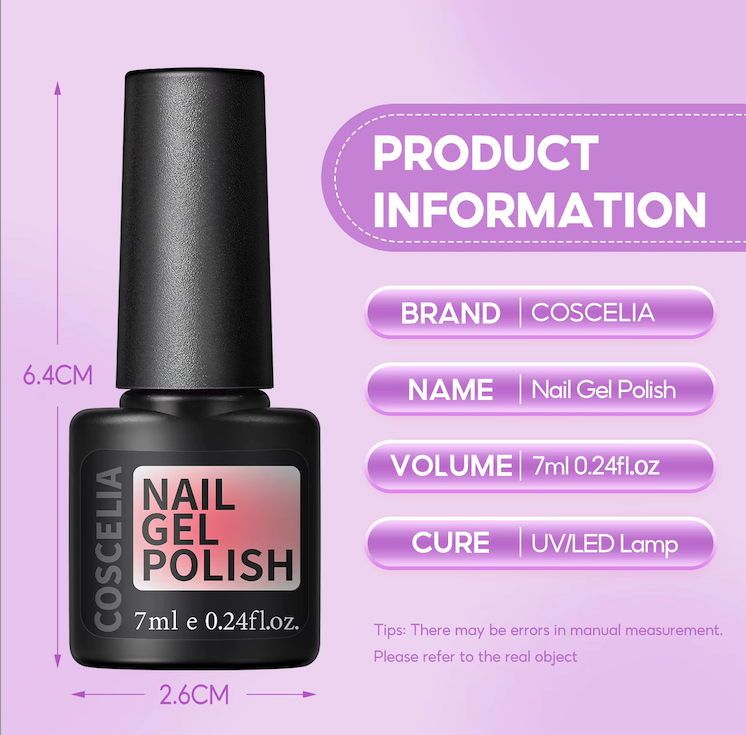 Translucent Pink Nail Gel Polish Set | UV LED Semi-Permanent Varnish |HomeHato