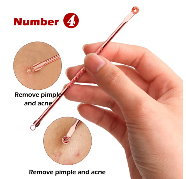 4PCS Acne & Blackhead Remover Kit | Pore Cleanser Needle Tools |HomeHato