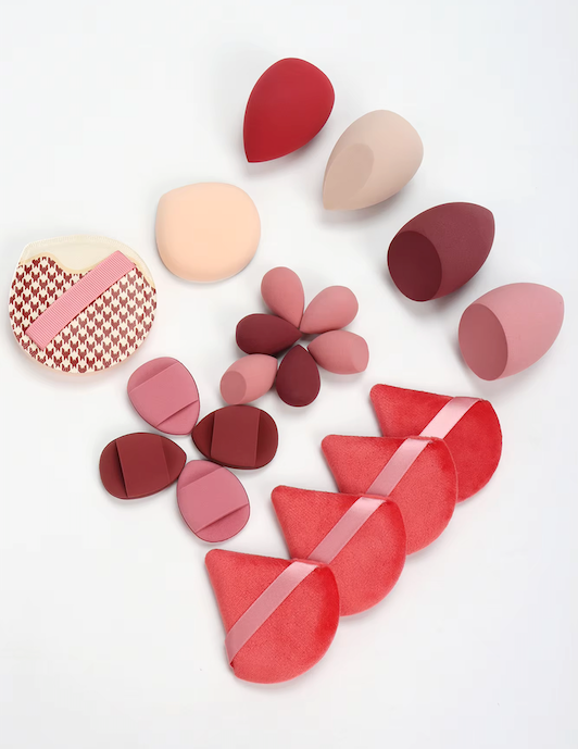 20-Piece Pink Makeup Sponge Set | Blending Puff for Cream & Powder |HomeHato