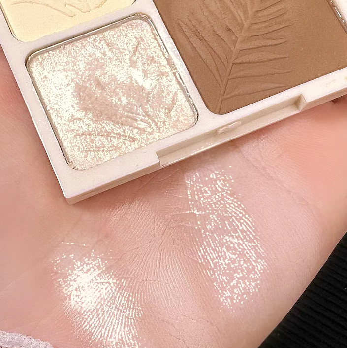 Matte Glitter 4-Color Palette | Highlight & Nose Shadow for Face Brightening |HomeHato