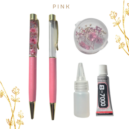 浮游花筆中性筆永生花DIY材料包