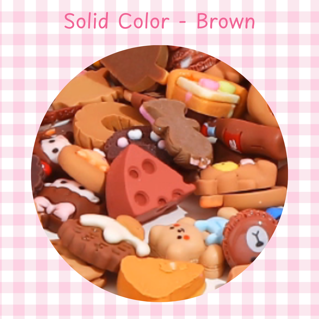 Ready-made cream glue resin doll small doll grain DIY accessories (multi-color series) (pink, yellow, white, purple and blue)