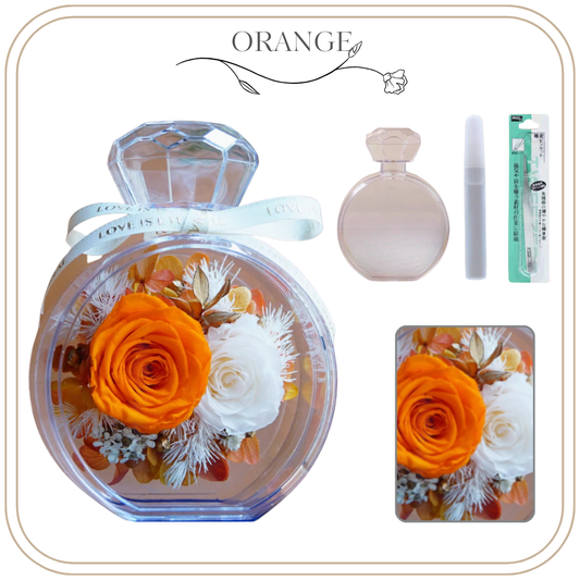 Night Light Glass Ball Everlasting Flower DIY Material Kit | Pink and Blue