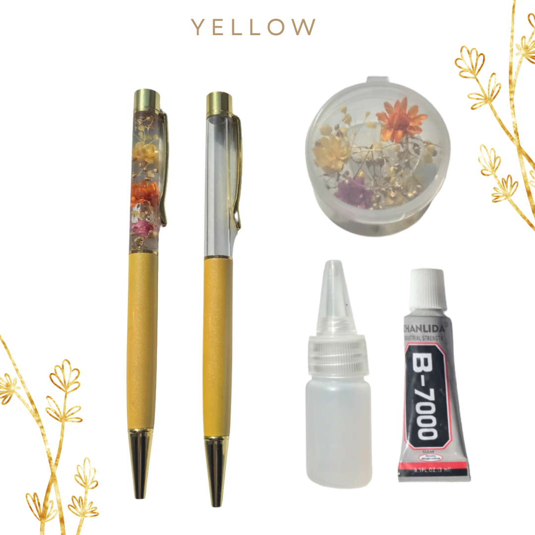 浮游花筆中性筆永生花DIY材料包