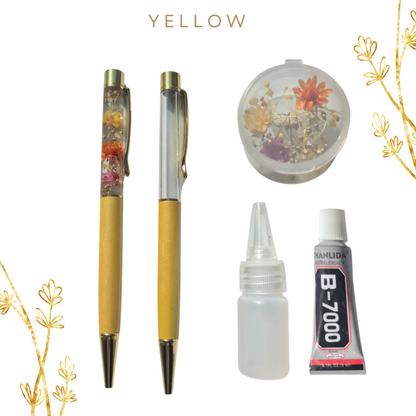 浮游花筆中性筆永生花DIY材料包