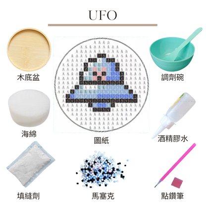 馬賽克杯墊|UFO