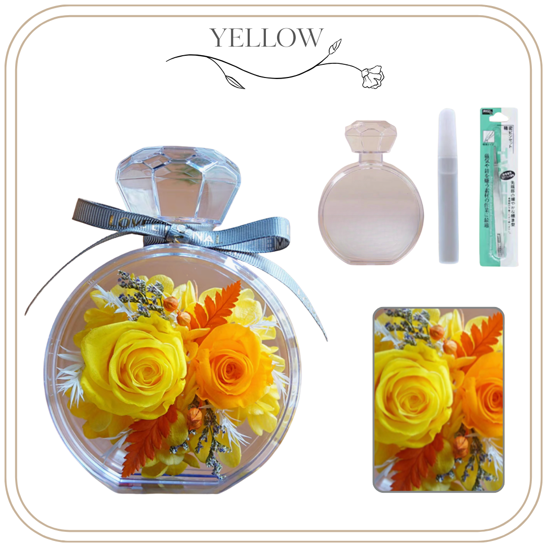 Night Light Glass Ball Everlasting Flower DIY Material Kit | Pink and Blue