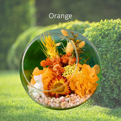 Night Light Glass Ball Everlasting Flower DIY Material Kit | Purple