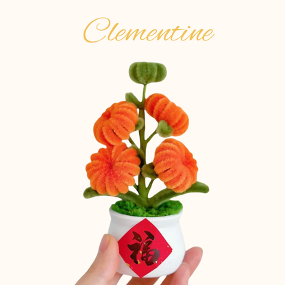 New Year Twister|DIY Material Pack|Small Orange Potted Plant