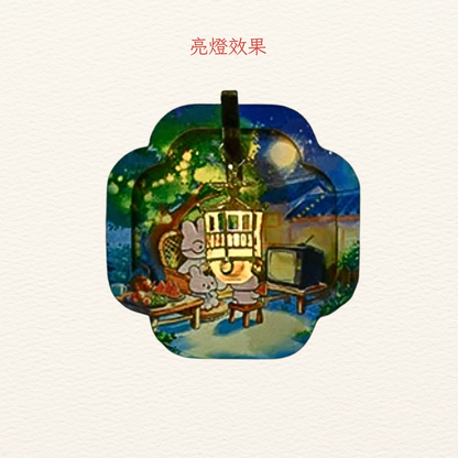 中華文化磁石貼DIY|中秋小兔一家人賞月