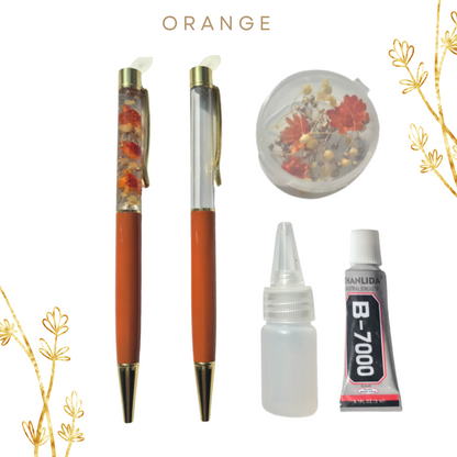 浮游花筆中性筆永生花DIY材料包