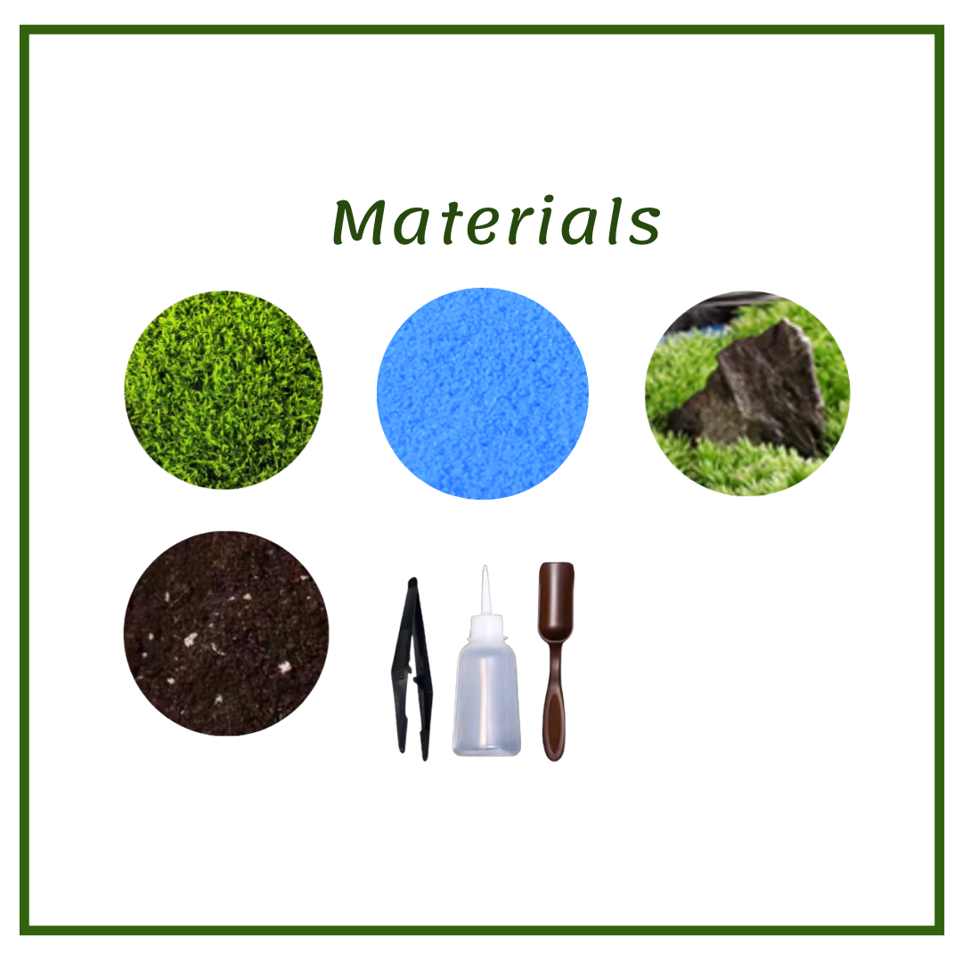 Moss Eco-Bottle DIY Material Kit | Walking Lamb