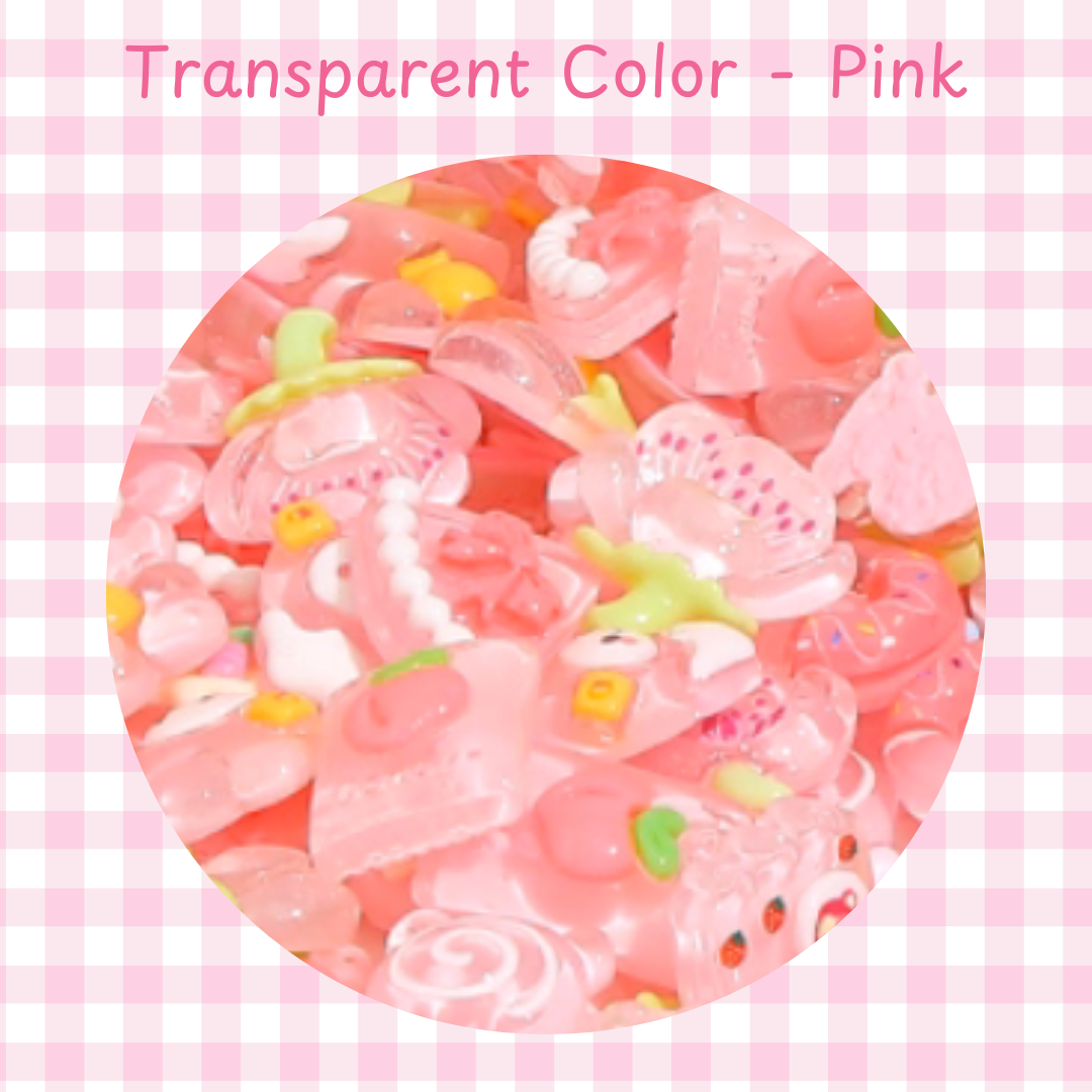 Ready-made cream glue resin doll small doll grain DIY accessories (multi-color series) (pink, yellow, white, purple and blue)