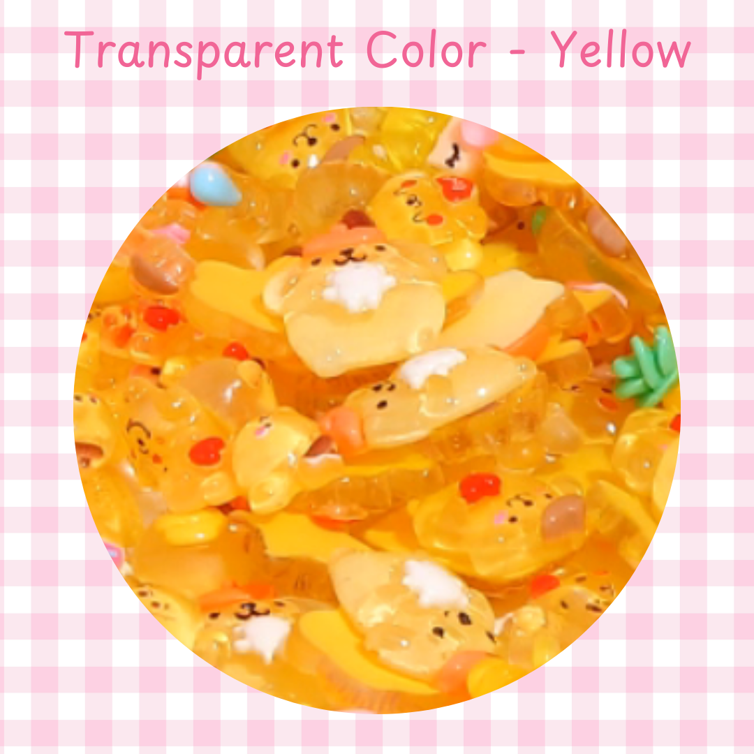 Ready-made cream glue resin doll small doll grain DIY accessories (multi-color series) (pink, yellow, white, purple and blue)