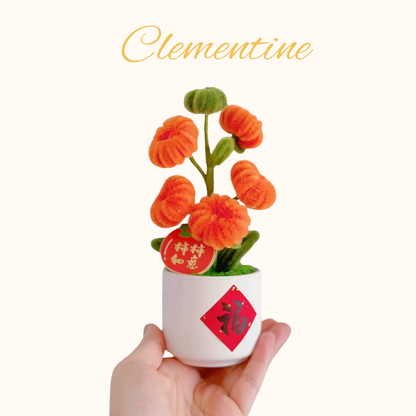 New Year Twister|DIY Material Pack|Small Orange Potted Plant