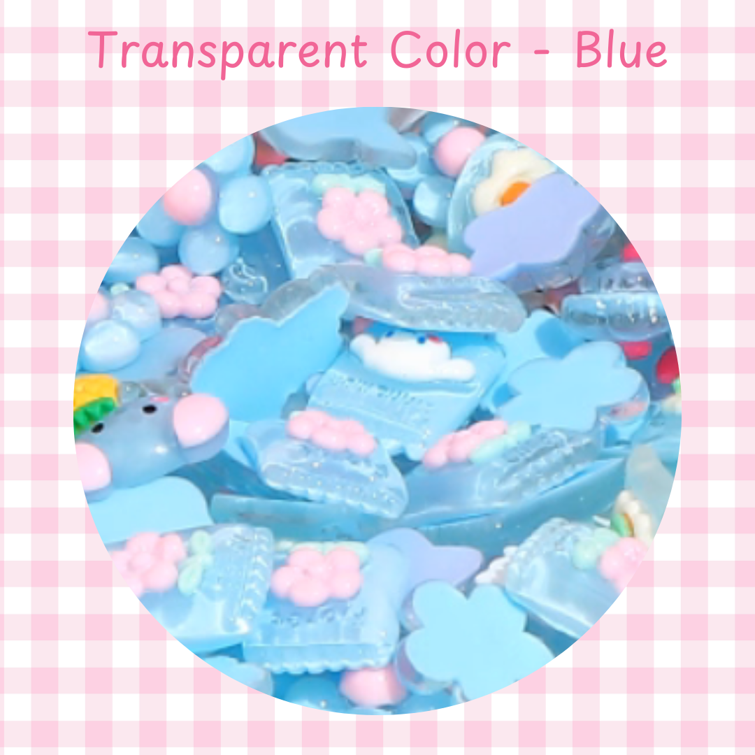 Ready-made cream glue resin doll small doll grain DIY accessories (multi-color series) (pink, yellow, white, purple and blue)