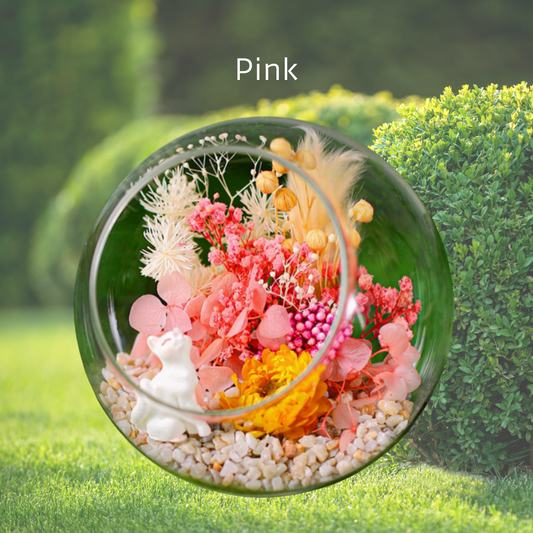 Night Light Glass Ball Everlasting Flower DIY Material Kit | Purple