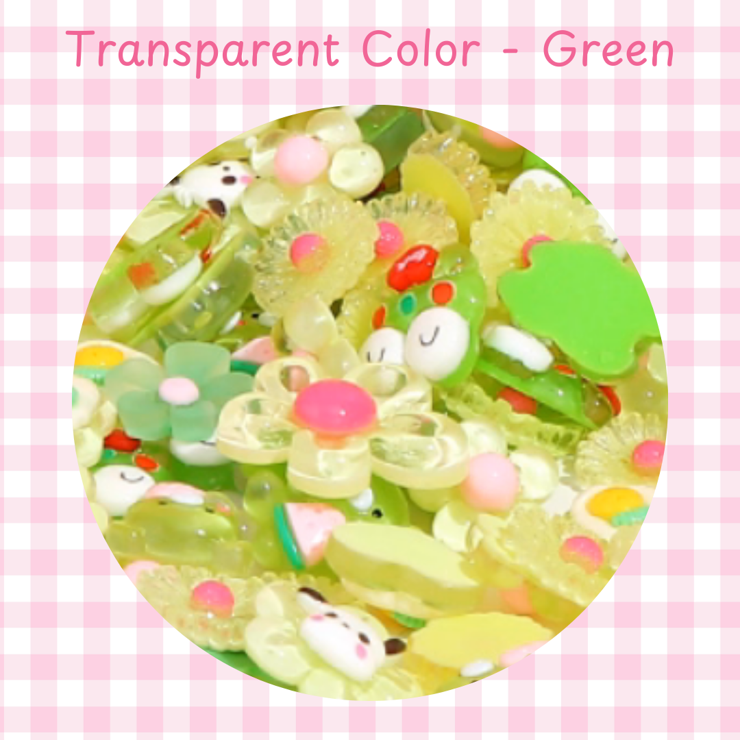 Ready-made cream glue resin doll small doll grain DIY accessories (multi-color series) (pink, yellow, white, purple and blue)