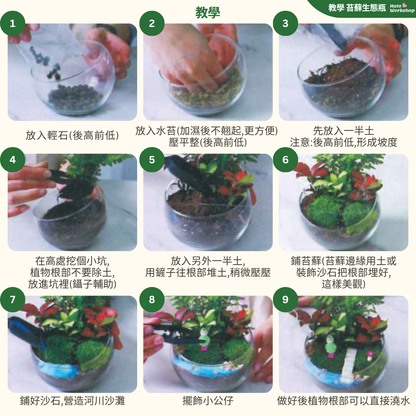 Moss Eco-Bottle DIY Material Kit | Rainy Day Xiaomei and the Bunny