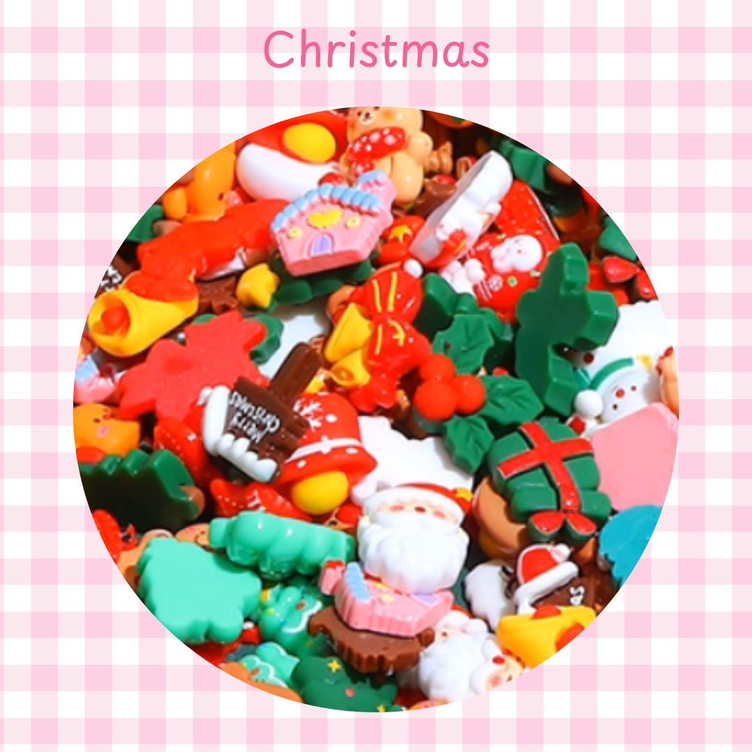 Ready-made cream glue resin doll small doll grain DIY accessories (multi-color series) (pink, yellow, white, purple and blue)