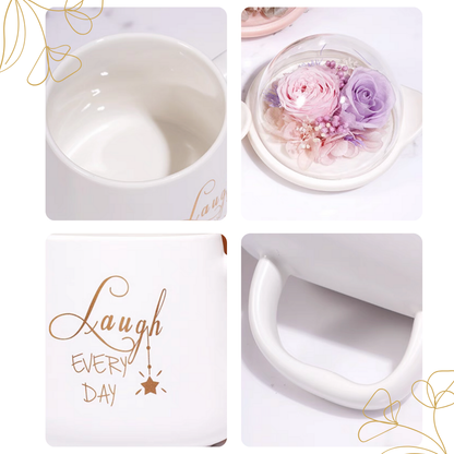 Night Light Glass Ball Everlasting Flower DIY Material Kit | Pink and Blue