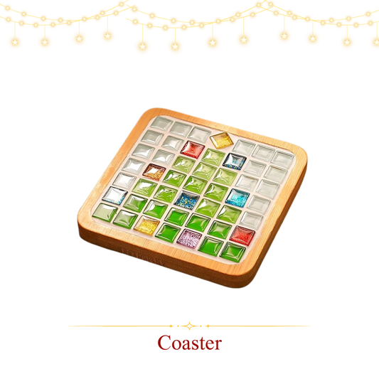 馬賽克杯墊|聖誕款|簡單款聖誕樹