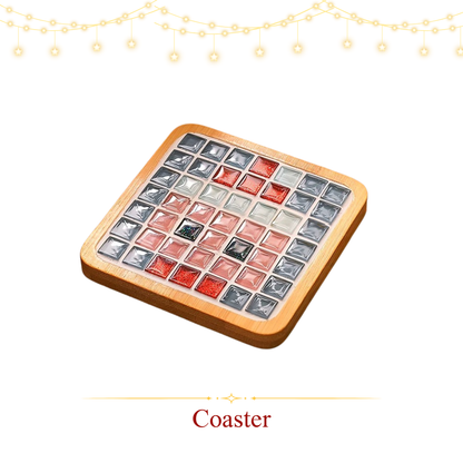 馬賽克杯墊|聖誕款|簡單款聖誕老人