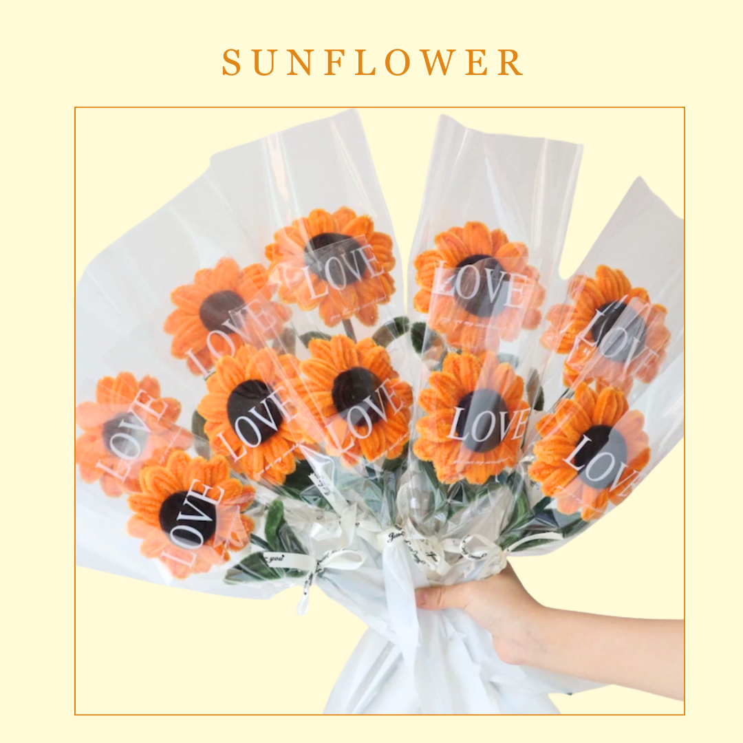 [不需要用熱溶膠製作] 扭扭棒|DIY材料包|一支太陽花