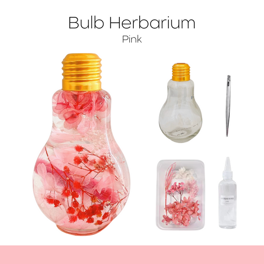 燈泡浮游花瓶DIY材料包|粉紅色